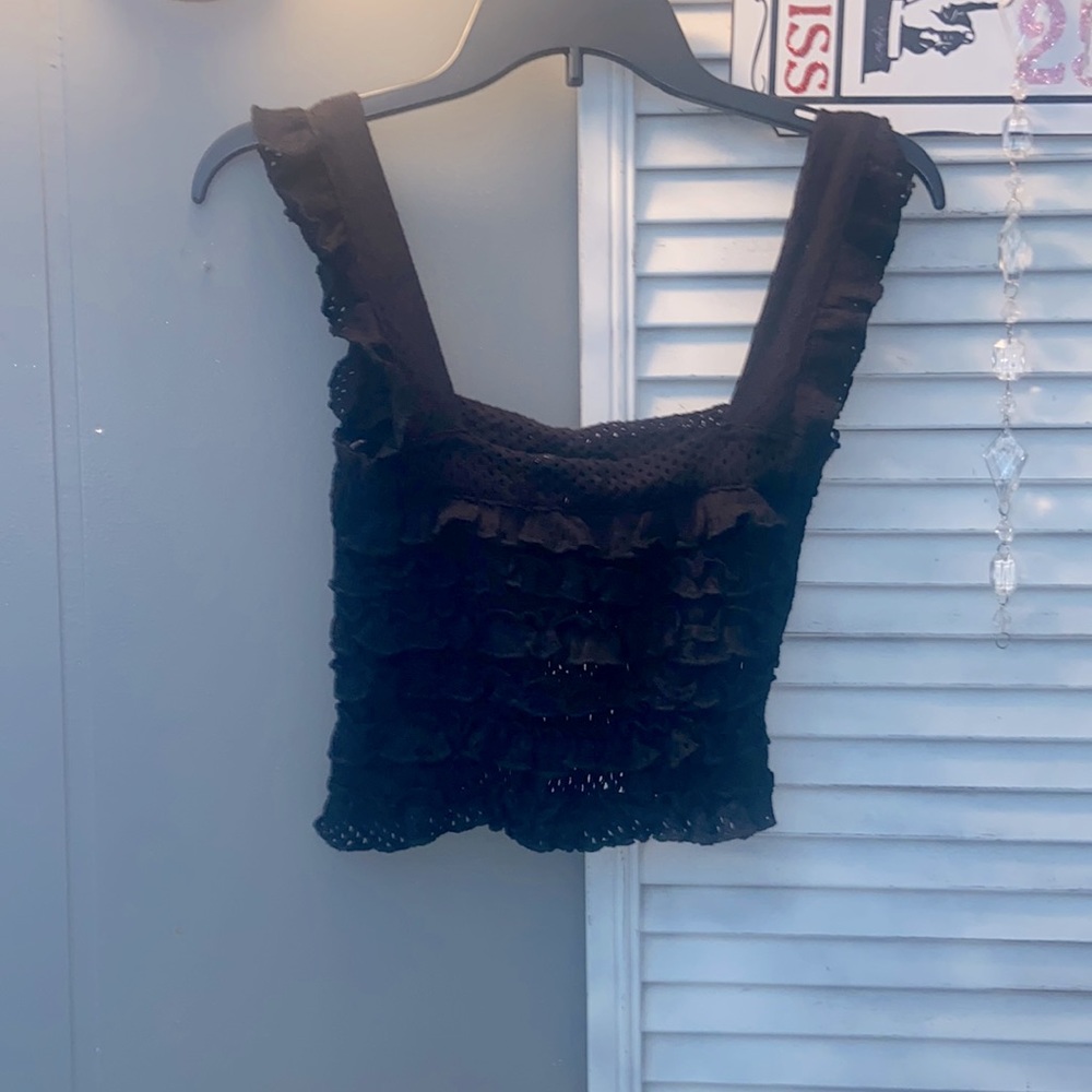 ZARA NWT black knit tank